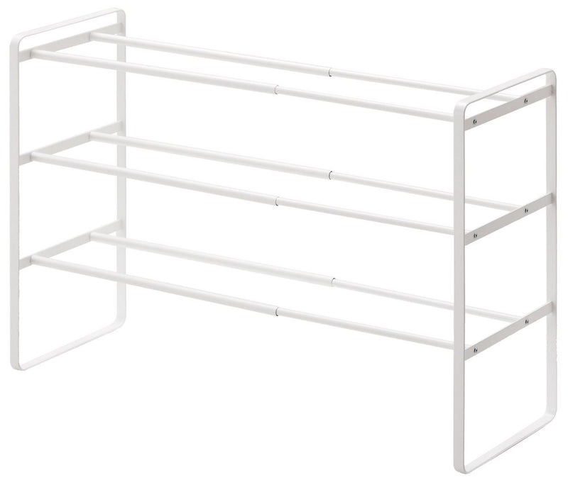 Étagère À Chaussures 3 Niveaux Extensible - Frame - Blanc