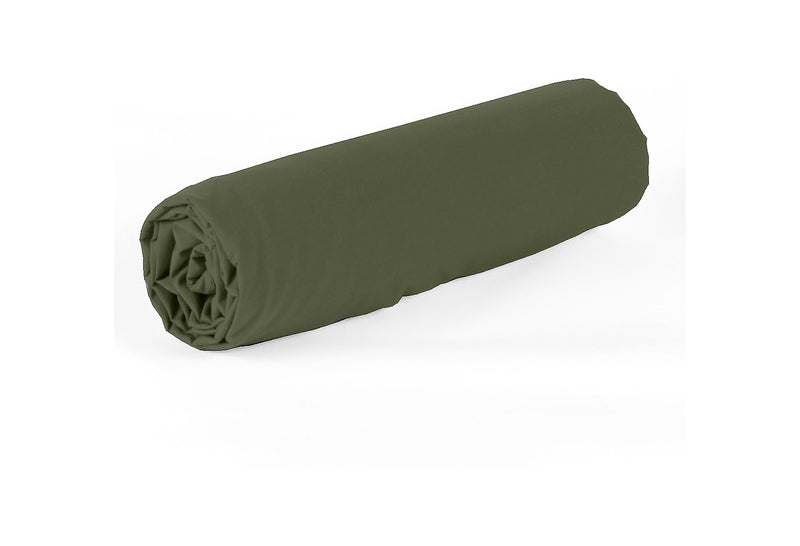 Mura Fitted Sheet - 100% Cotton Percale 80 Thread Count - Khaki