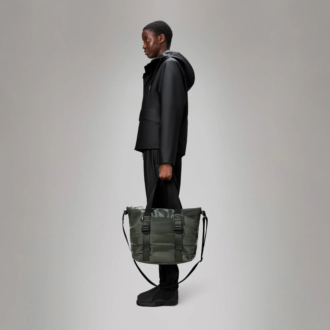 Bolso Puffer Mix Tote Mini W3 Swamp - Unisex