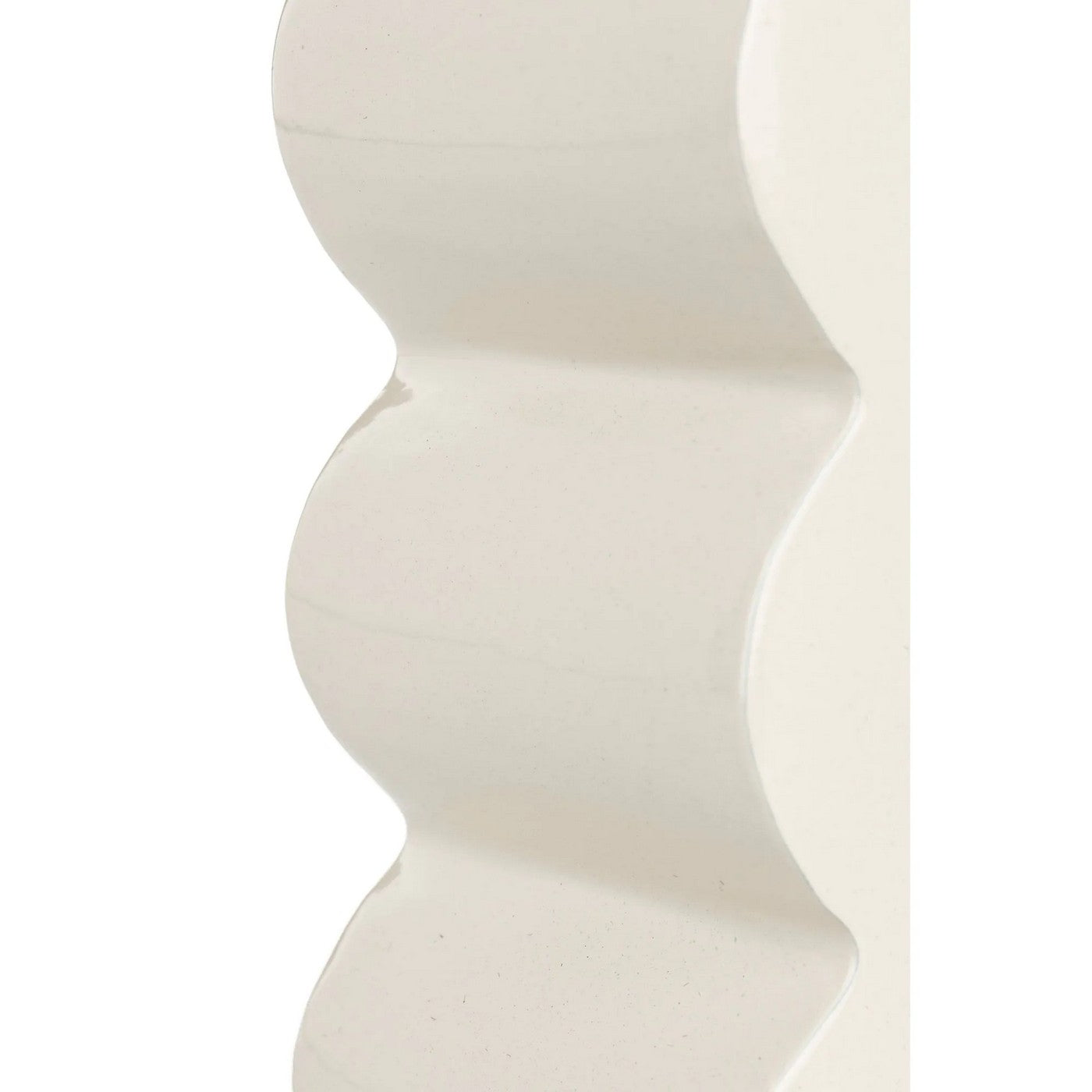 Curves - Side Table - Aluminum - Glossy Beige