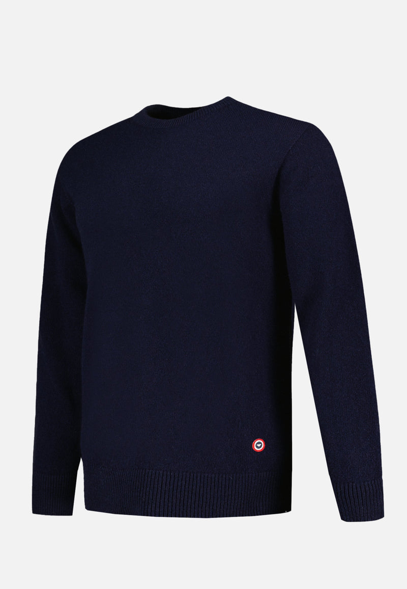 Pull Homme Bleu Marine En Maille - Jean Pull Marine
