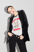 Le Tshirt Fred Lucky Cat Blanc