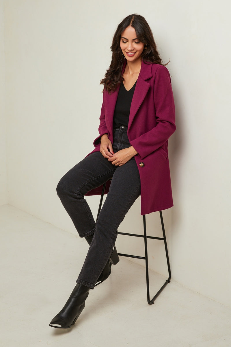 Coat 7590 - Plum