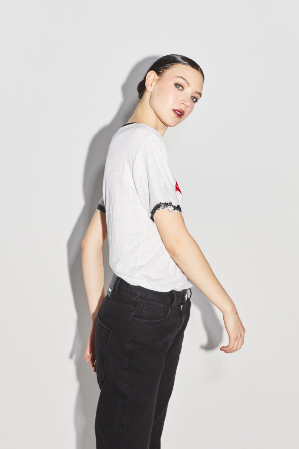 Le Tshirt Fred Lucky Cat Blanc