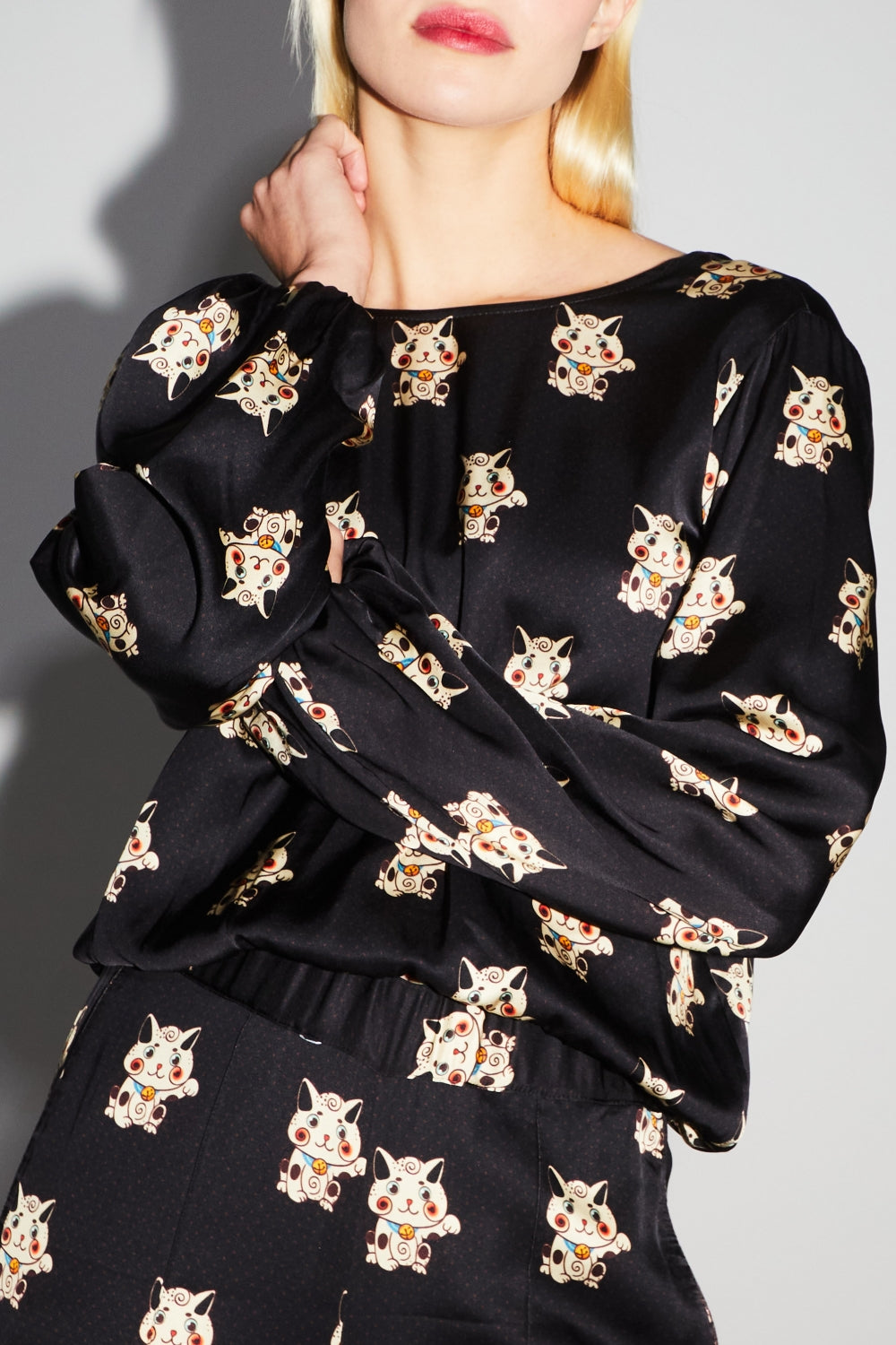 La Blouse Daisy Cache Cœur Réversible Lucky Cat