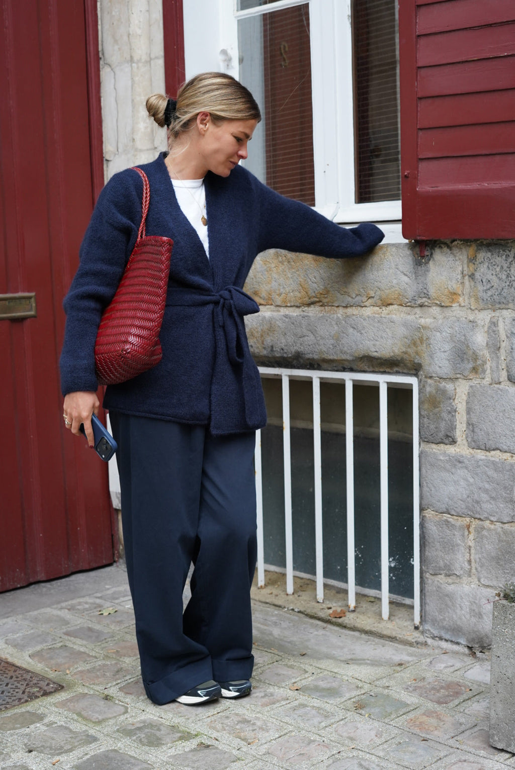 Lucien Navy Kimono Vest