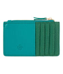 Porte-Cartes Zippé - Turquoise Et Vert