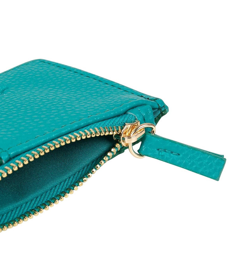 Porte-Cartes Zippé - Turquoise Et Vert