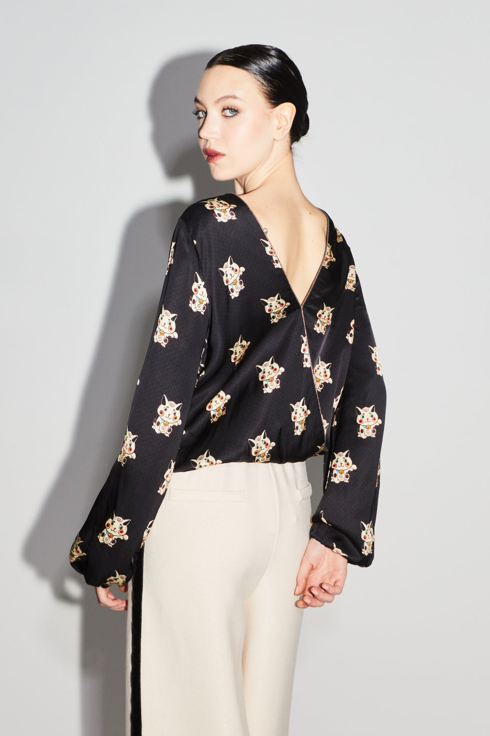 La Blouse Daisy Cache Cœur Réversible Lucky Cat