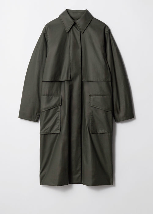Jacket Es Joan Waxed Coat - Green - Women