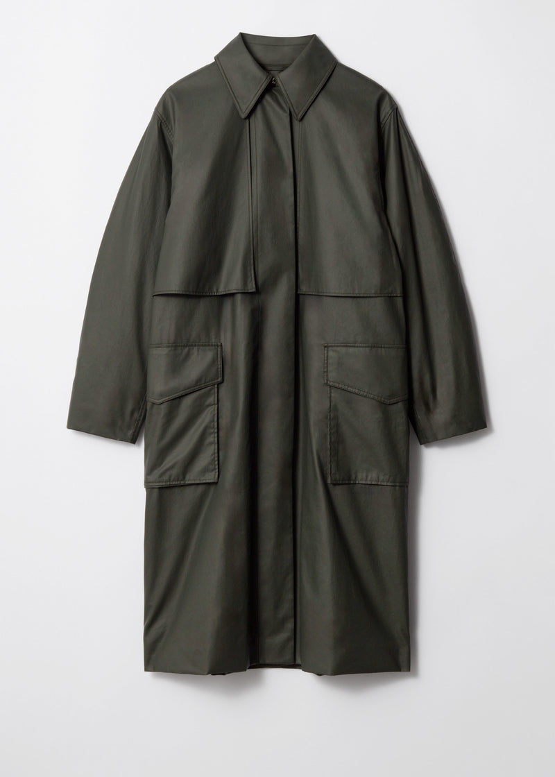 Jacket Es Joan Waxed Coat - Green - Women