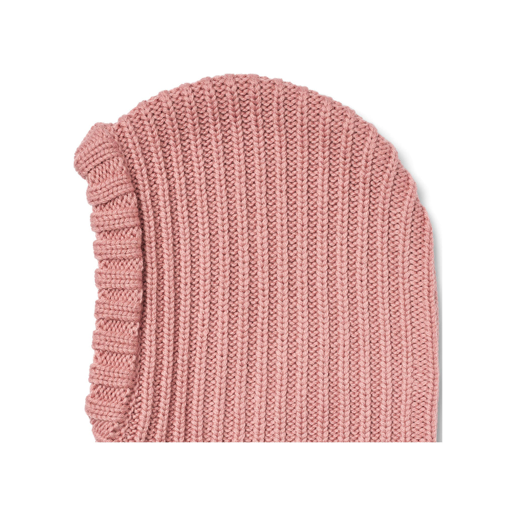 Passamontagna in maglia Woolao - Crema ai frutti di bosco