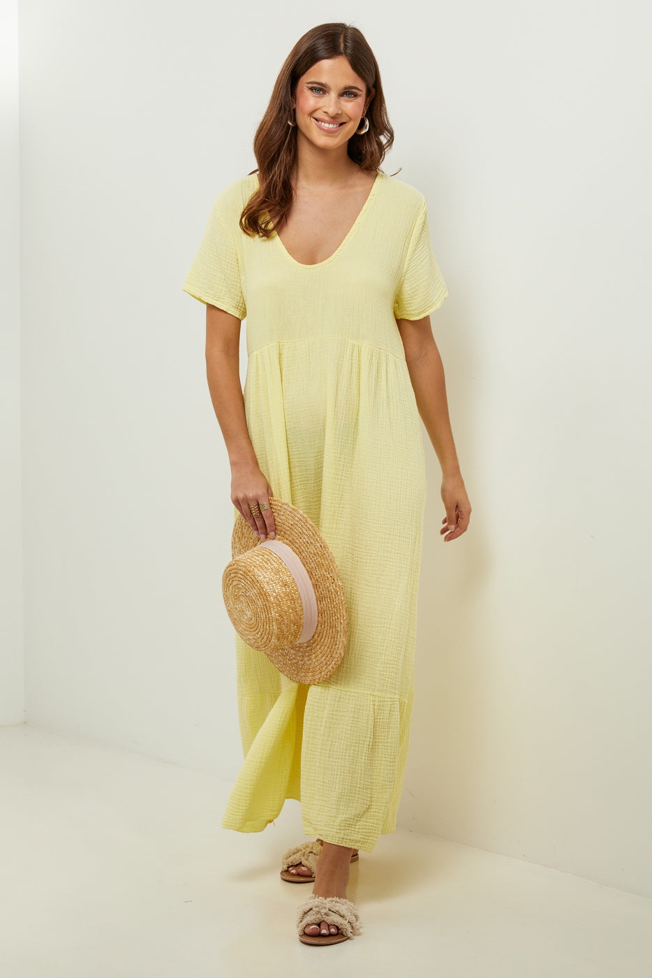 Vestido - Amarillo - Mujer