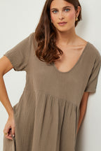 Vestido - Taupe - Mujer