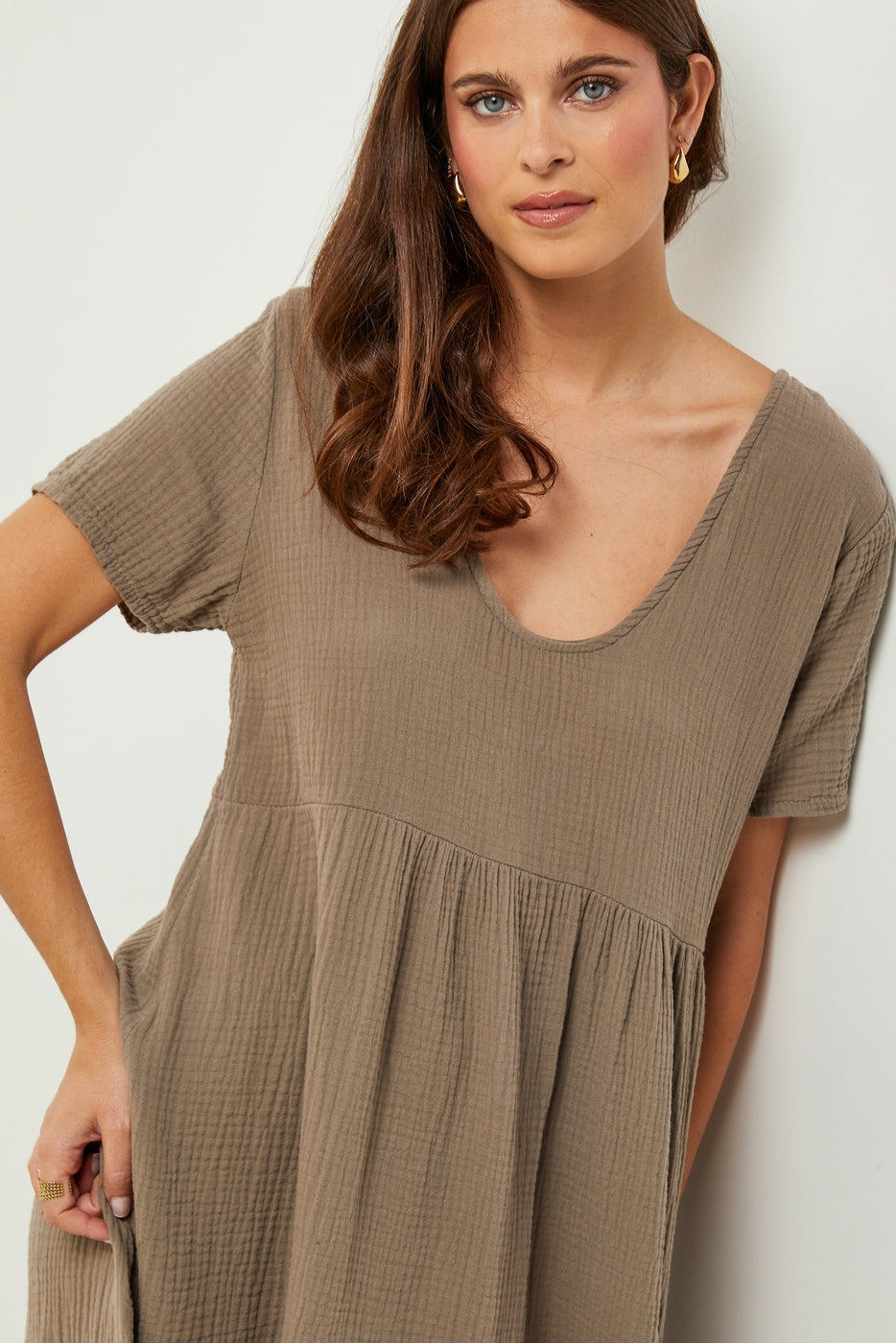 Vestido - Taupe - Mujer