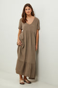 Vestido - Taupe - Mujer
