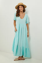 Vestido - Verde Agua - Mujer