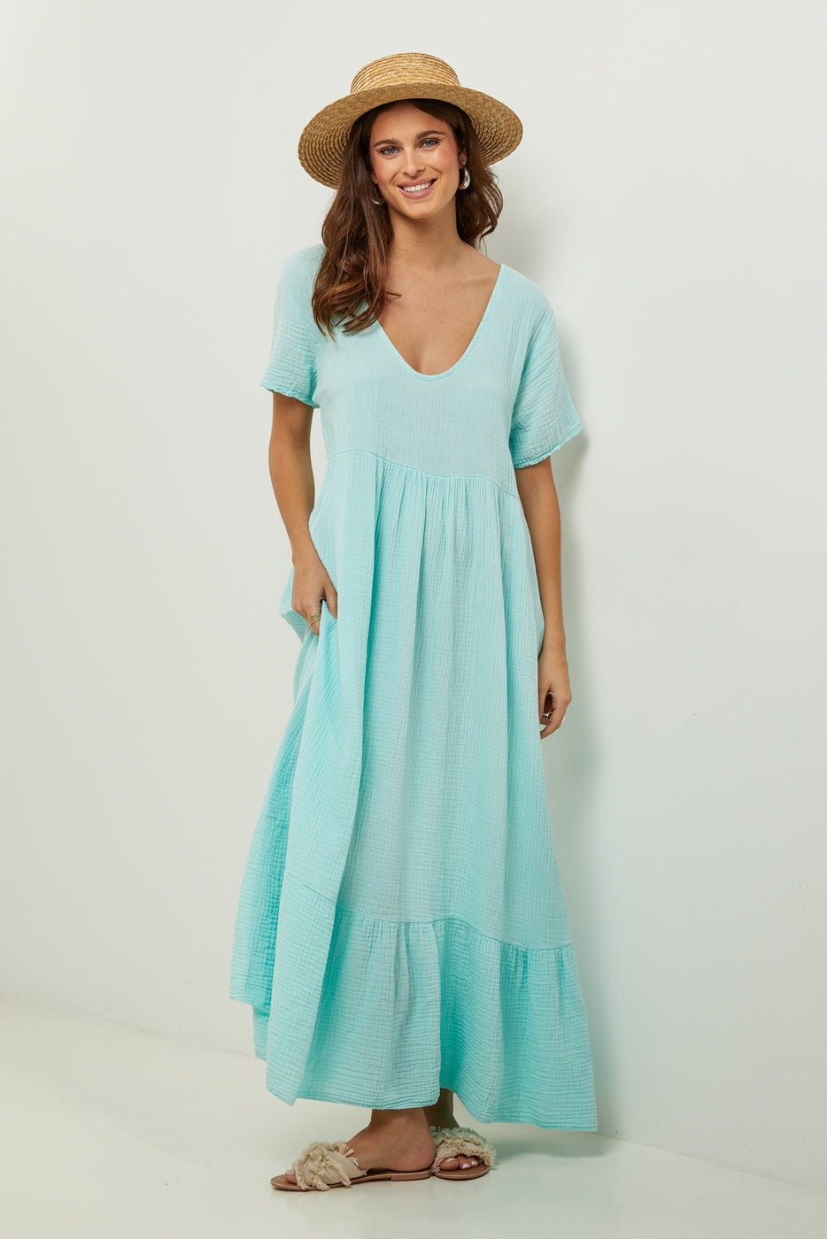 Vestido - Verde Agua - Mujer