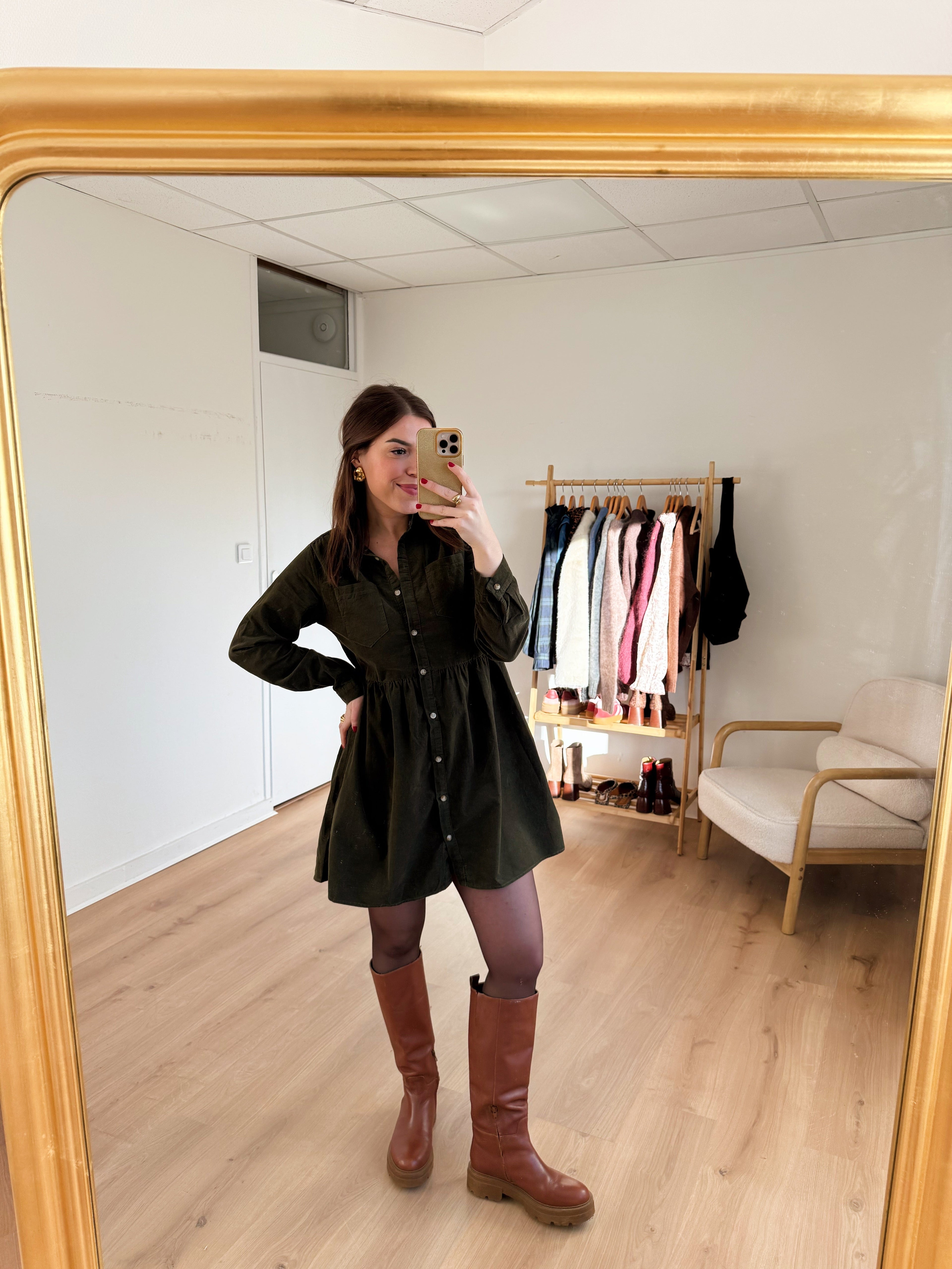 Vestido Victoria Caqui