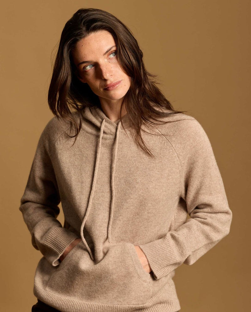 Hoodie Gabrielle 100% Cachemire - Beige - Femme