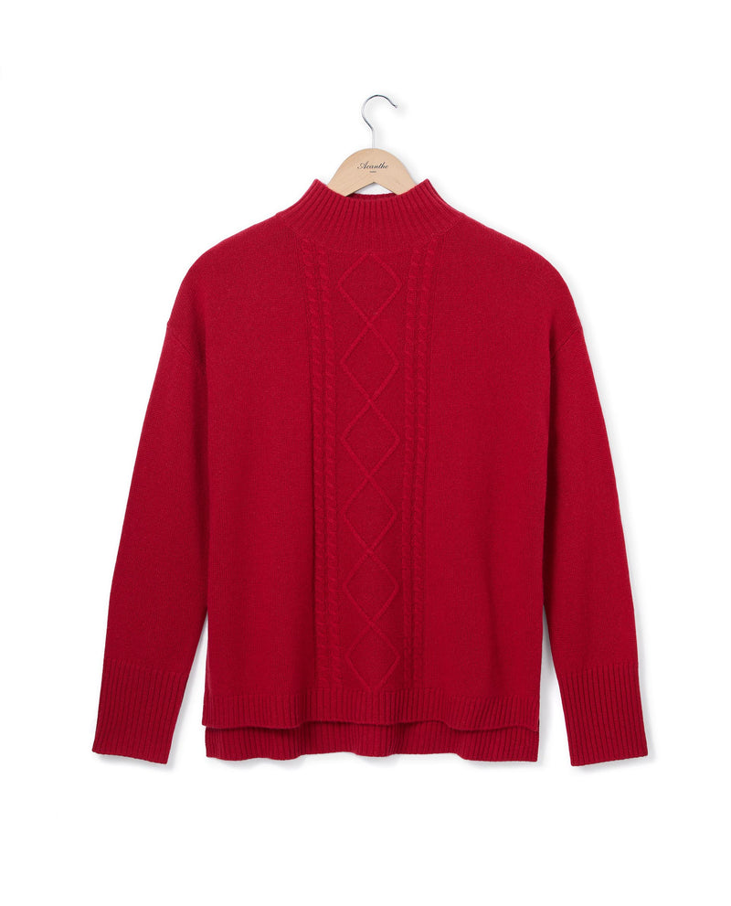 Pull Pia 100% Cachemire - Rouge Foncé - Femme