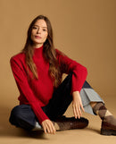 Pull Pia 100% Cachemire - Rouge Foncé - Femme