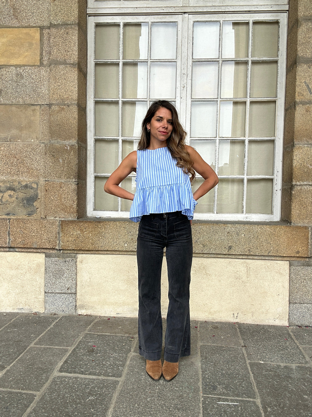Top Rayé Raquel Bleu
