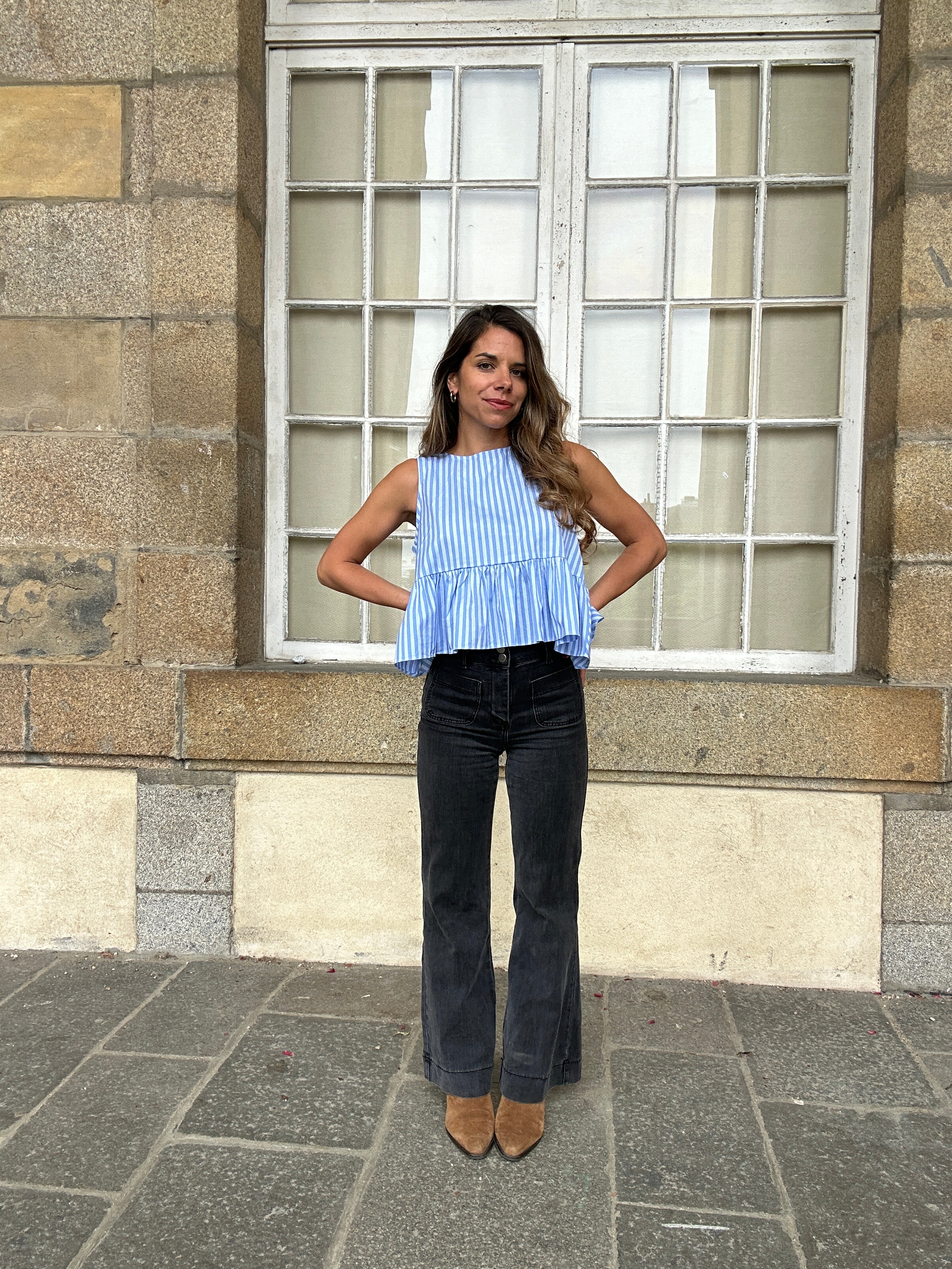 Top Rayé Raquel Bleu