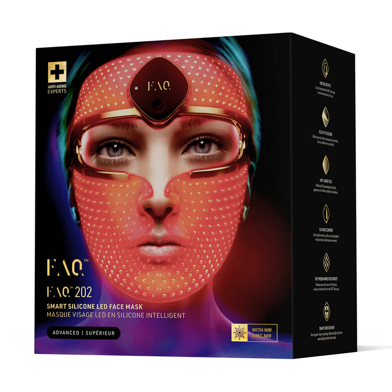 Masque LED Visage Anti-âge - FAQ™ 202 - 7 Couleurs + NIR