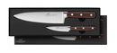 Coffret Cuisine - 2 Pièces Egide Wengé - Couteau D'Office 9Cm/Couteau De Cuisine 20Cm