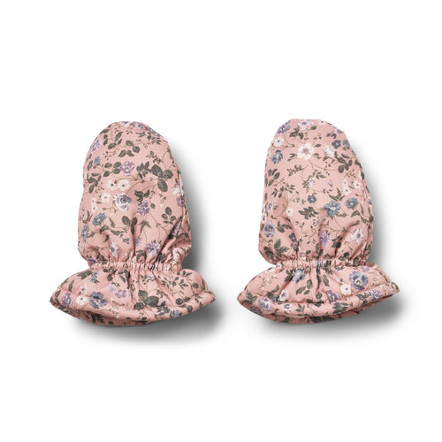 Moufles Puffer Pour Bébé Muffu - Rose Powder Flowers - Bébé