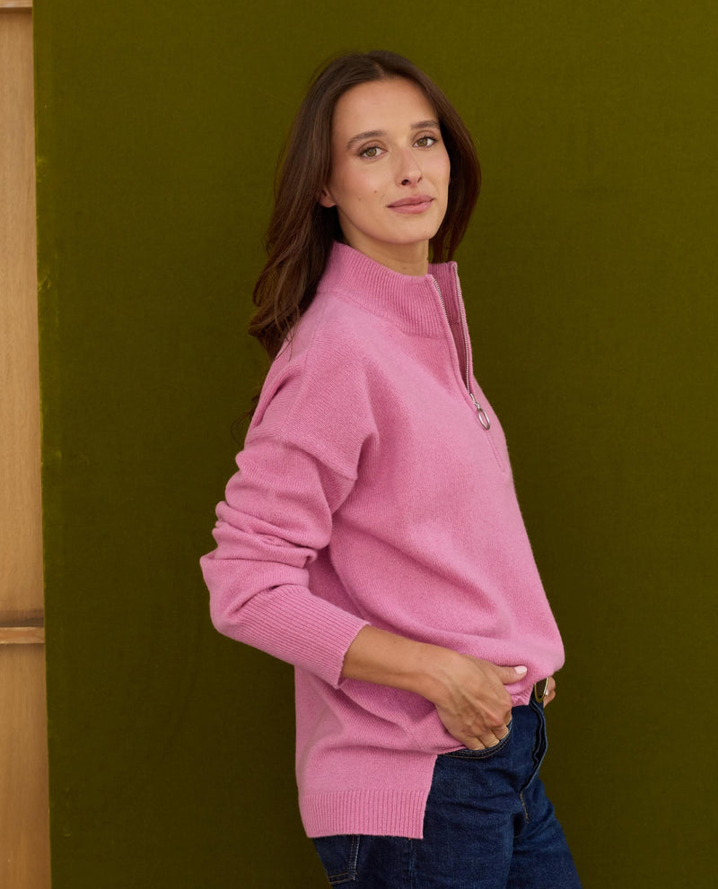 Pull Gill 100% Lambswool - Rose - Femme