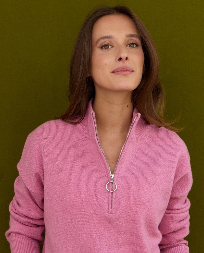 Pull Gill 100% Lambswool - Rose - Femme