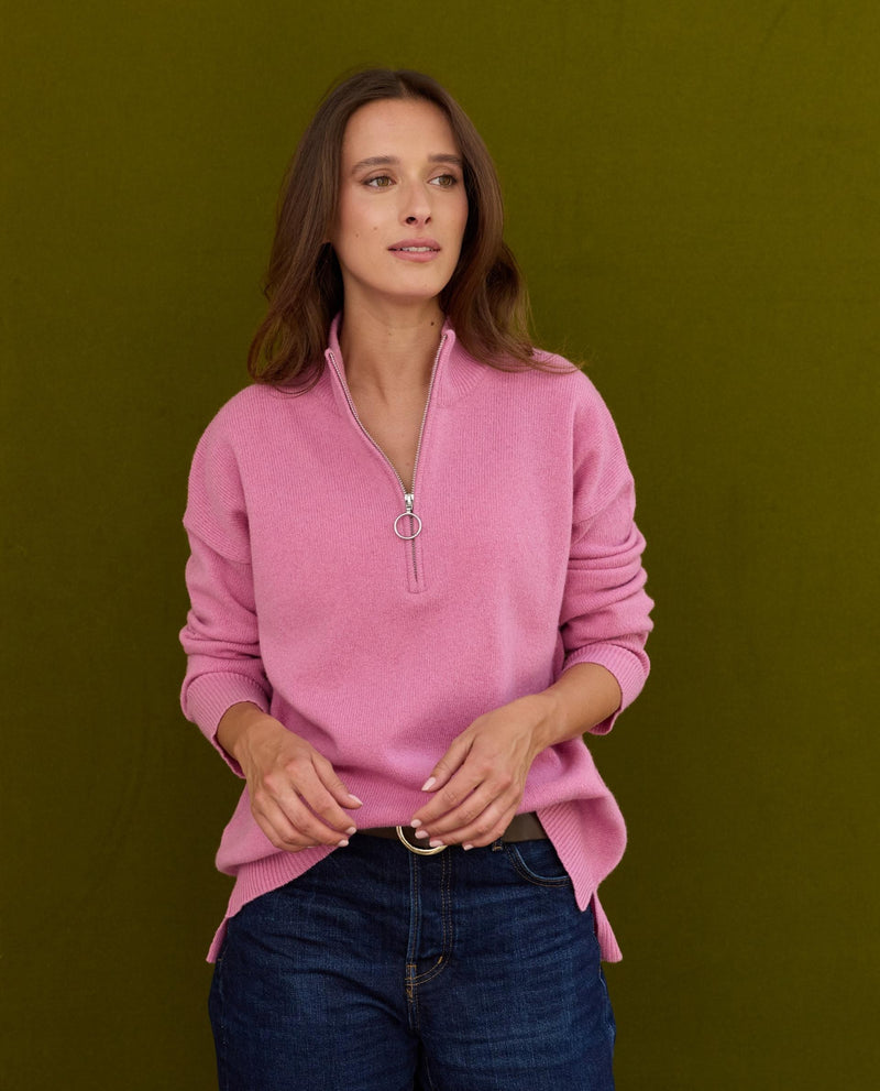 Pull Gill 100% Lambswool - Rose - Femme