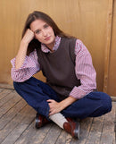 Pull Camille 100% Lambswool - Marron - Femme