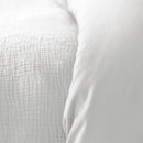 Parure De Lit Complète - 3 pièces - Gaze De Coton & Coton - Blanc