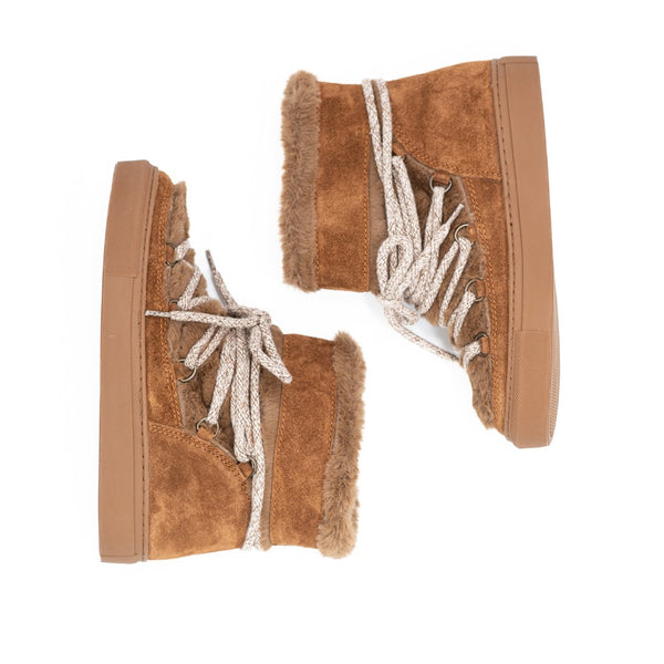 Sneakers Erica - Pelle scamosciata - Cognac