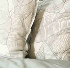 Pampelune - Parures de Lit Housse de Couette 3pcs - 100% Lin et Coton Lave 57fils - Lin/Coton - Imprimé