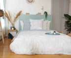 Pampelune - Parures de Lit Housse de Couette 3pcs - 100% Lin et Coton Lave 57fils - Lin/Coton - Imprimé