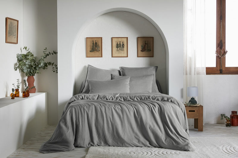 Housse De Couette - Lyocell Uni - Lysandre - Granit