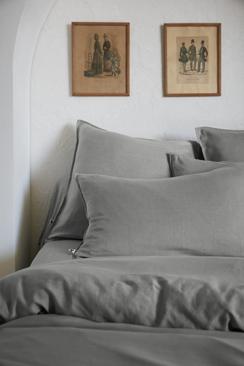 Housse De Couette - Lyocell Uni - Lysandre - Granit