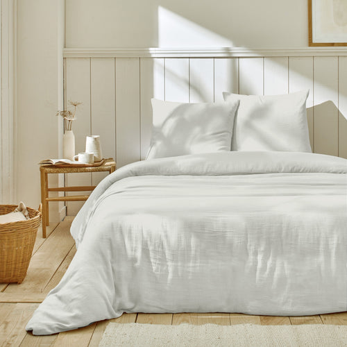 Complete Bedding Set - 100% Cotton Gauze - Ivory