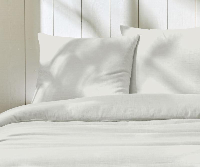 Parure Housse De Couette 2 Pers En Gaze De Coton - Coton Ivoire