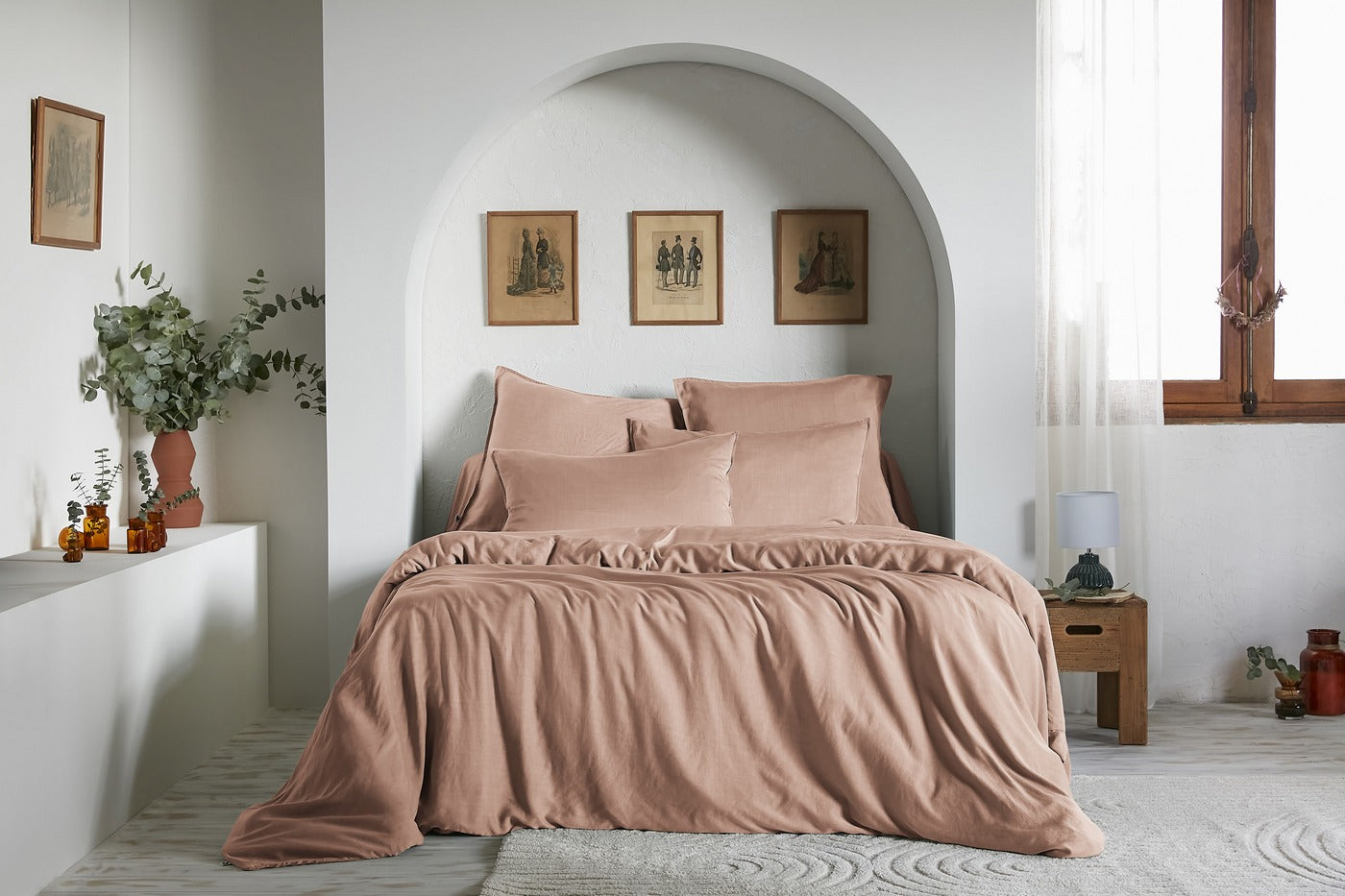 Lysandre - Housse De Couette - Lyocell Uni - Blush