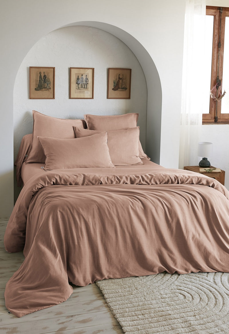 Housse De Couette - Lyocell Uni - Lysandre - Blush