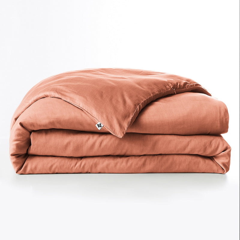 Housse De Couette - Lyocell Uni - Lysandre - Terracotta