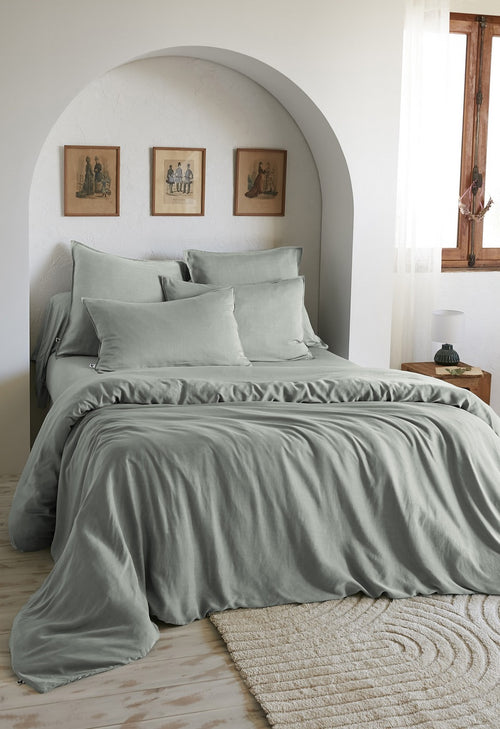 Housse De Couette - Lyocell Uni - Lysandre - Lichen