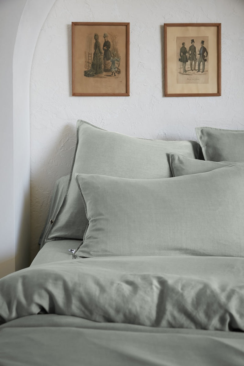 Housse De Couette - Lyocell Uni - Lysandre - Lichen