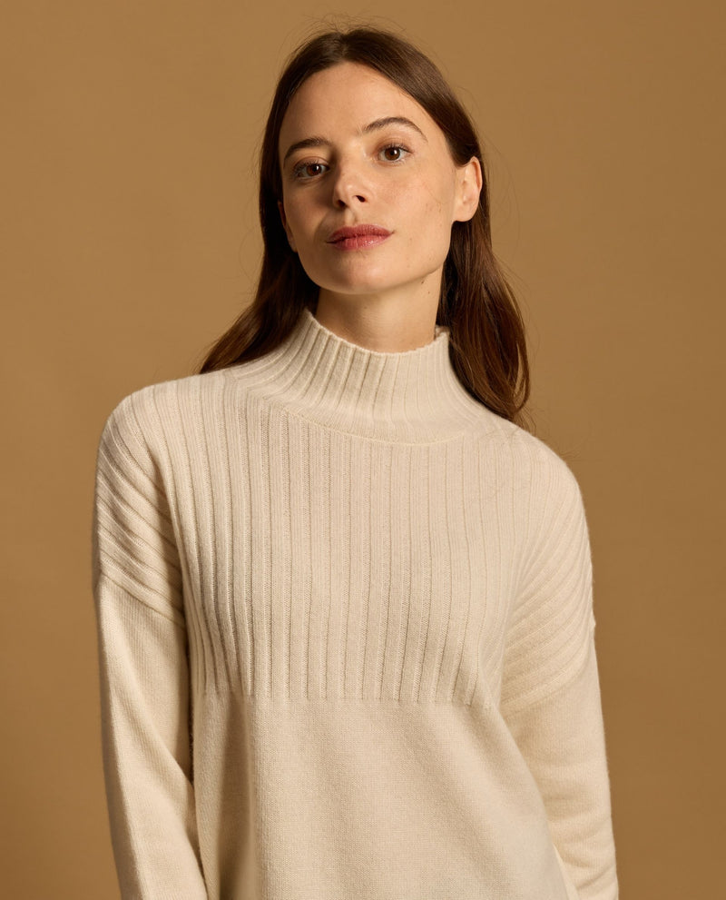 Pull Celeste 100% Cachemire - Ecru - Femme