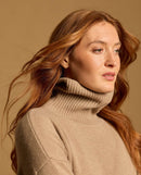 Iris 100% Cashmere Sweater - Beige - Women